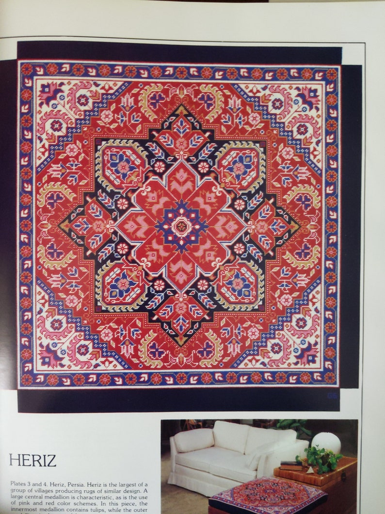 Needlepoint Designs From Oriental Rugs by Grethe Sorensen Hardcover Etsy