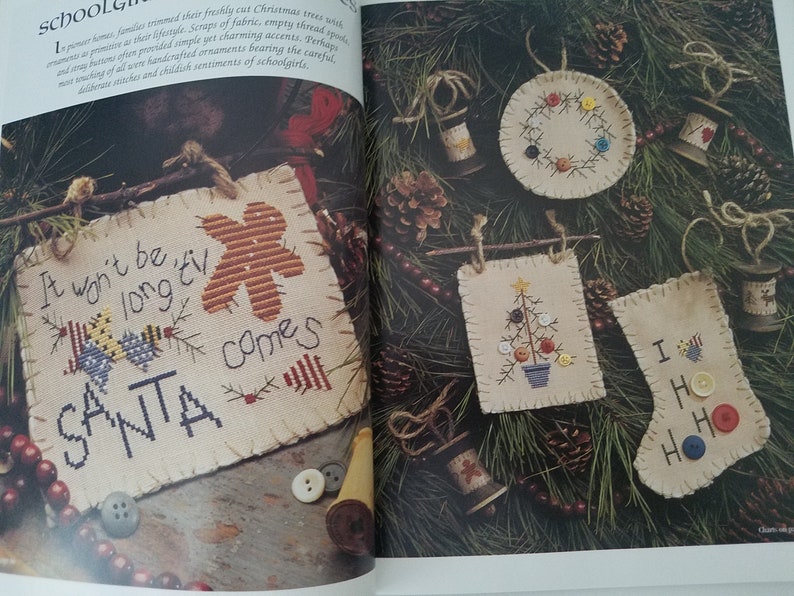 Softcover Counted Cross Stitch Pattern Book Mini Christmas - Etsy