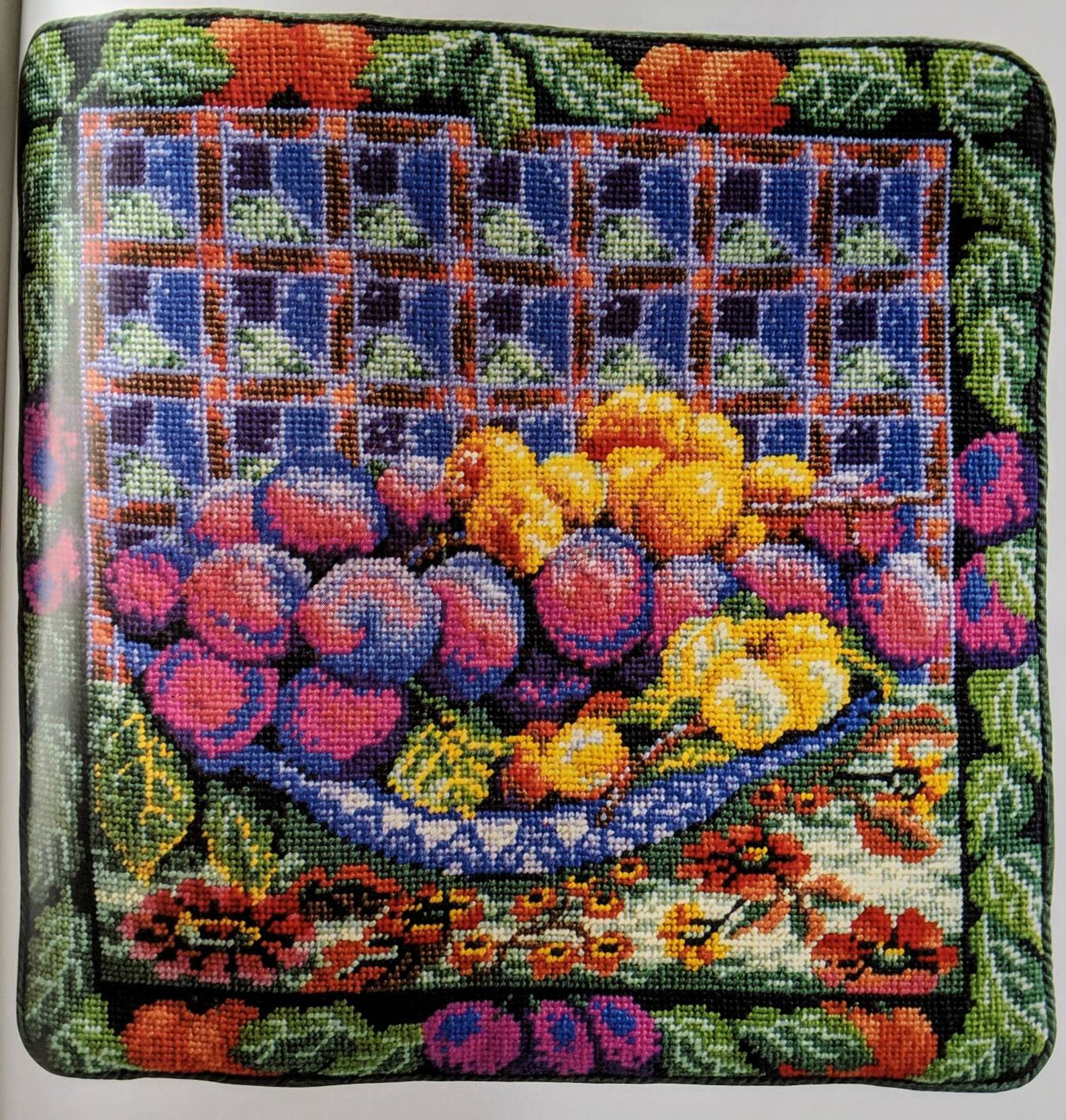 Hardcover Needlepoint Book Full of Colorful Patterns by Jill Gordon glorious Tapestry Design S