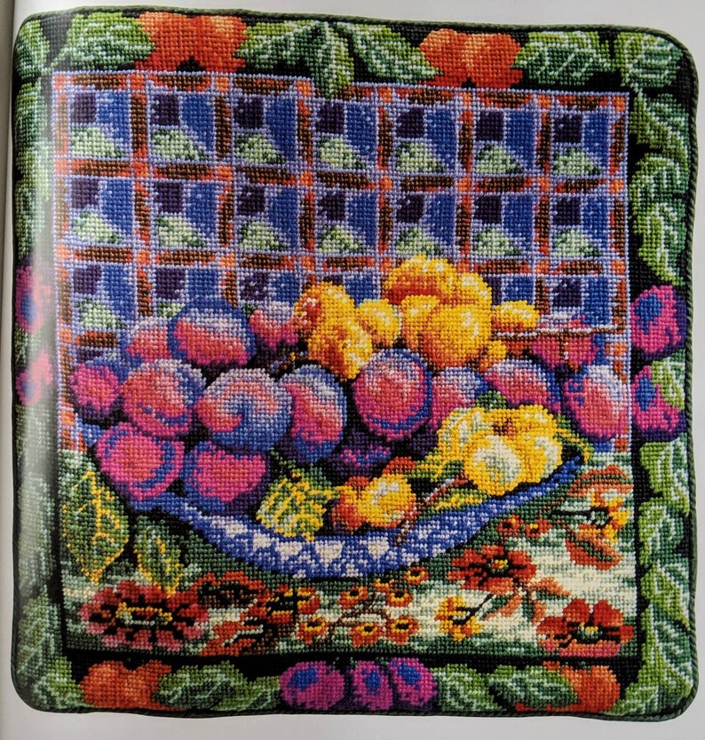 Hardcover Needlepoint Book Full of Colorful Patterns by Jill Gordon