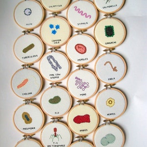 Listeria, meningitis cross stitch geek stitchery for doctor, nurse, lab tech, epidemiologist image 5