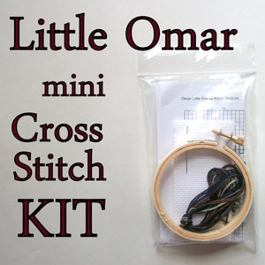 Cross Stitch Kit Little Omar intermediate Mini cross stitch kit image 1