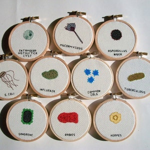 STD pointTrichomonas vaginalis parasite, stitchery geek pour étudiant ou biologie majeure de croix image 5