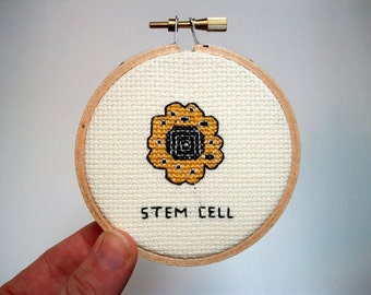 Stem Cell  - cross stitch, needlework for scientists and other cool people