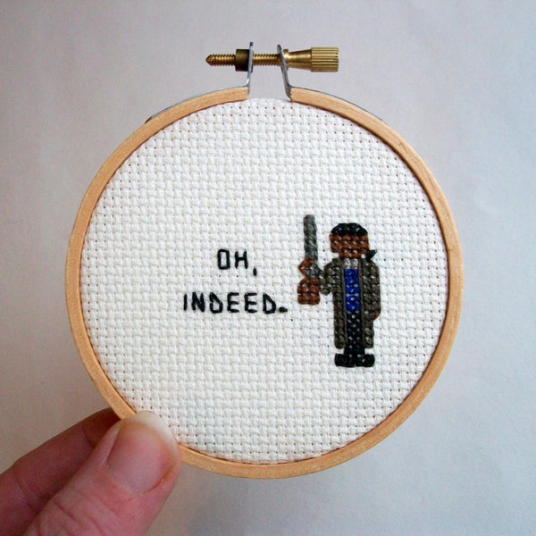 Little cross stitch -- inspired cross stitch, finished cross stitch, variety of phrases made to order
