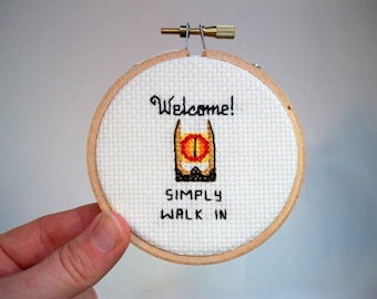 Welcome to Mordor Mini Cross Stitch