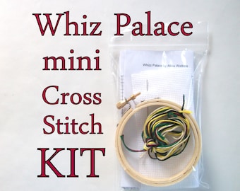 Cross Stitch Kit -- Whiz Palace, beginner-intermediate Mini cross stitch DIY kit