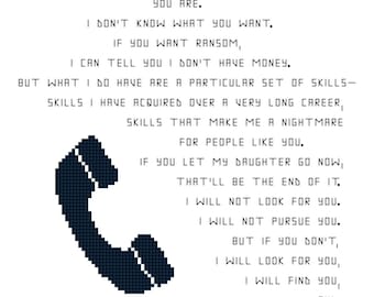 Cross Stitch Pattern -- Phone Call Sampler, internet meme cross stitch sampler, with bonus 5x7 "Good Luck" phone as requested by reddit