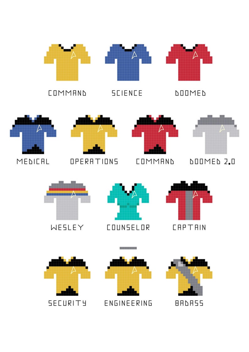 Cross Stitch Patterns Doomed Redshirts Expansion Pack image 1