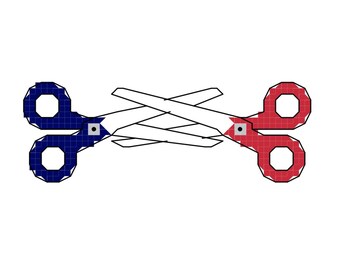 Cross Stitch Pattern -- Scissors...crafty scissors doing scissory type things that scissors do