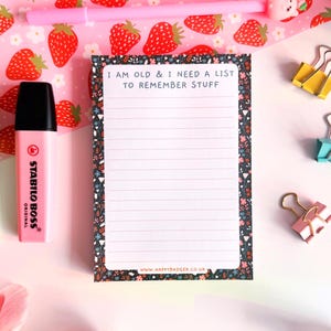 A6 Lustiger Notizblock | Florale To Do Liste | Sarkastische Brain Dump Schreibtischunterlage