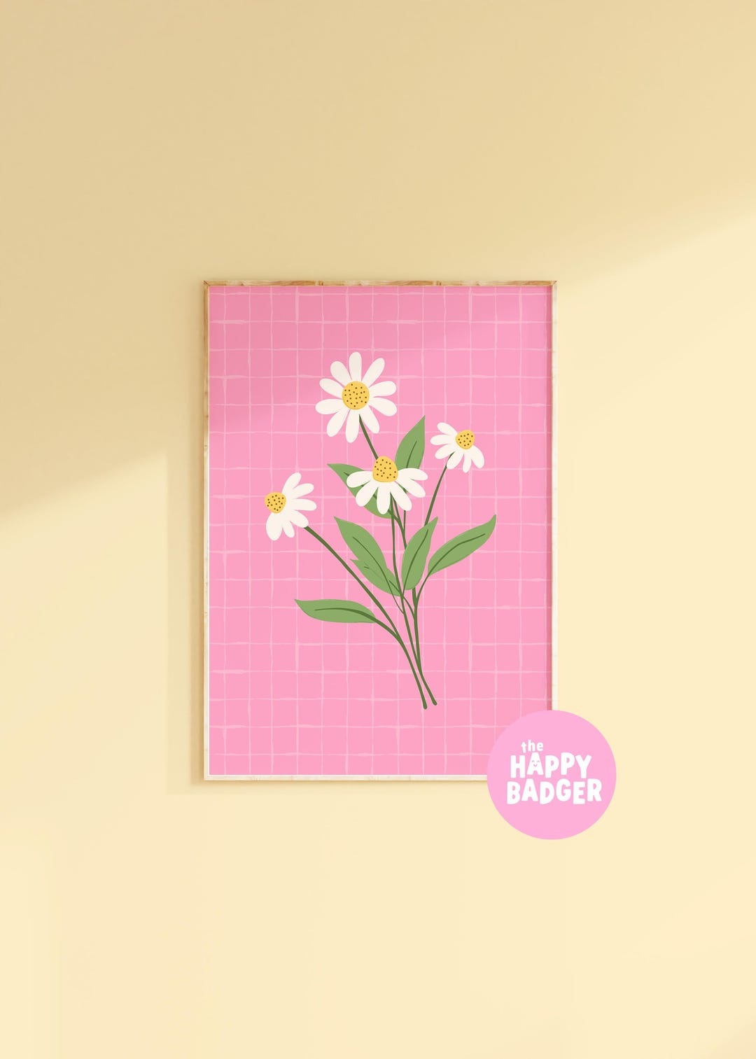 Pink Daisy Print Pink Daisies Print, Bright Floral Home Decor, Dopamine Prints for ...