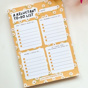 A5 Notepad - Seconds Sale - Misprinted - Sale stock - Funny notepad - Funny list pad - Planner - Organiser - Note making pad - Desk pad