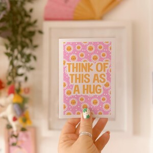 Think Of This As A Hug Card // Carte de condoléances, carte Restez fort, carte Thinking of you, carte d'amitié, carte de sympathie // carte de voeux A6
