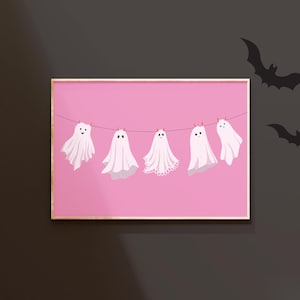 Süßer Geist Print // Gruseliges Dekor Halloween Dekoration Niedliche Illustration Halloween Geist Print // A2 A3 A4 8x10 5x7 4x6