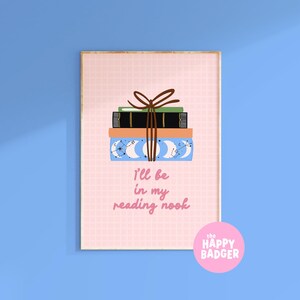 Reading Nook Print | Reading Quote Decor | Book Nook Wall Art | A3 A4 A5 8x10 5x7 4x6 image 1