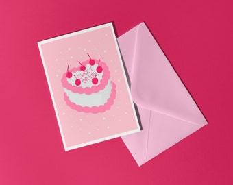 Sweet On You Card//Valentijnskaart, Galentines kaart, verjaardagskaart, romantische kaart, voor vrouw, voor beste vriend//A6 kaart met envelop