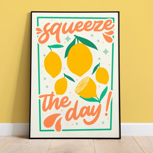 Lemon Art Print / Kitchen Wall Art / Art for Kitchen / Art for Etsy UK