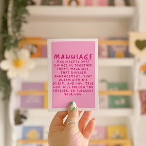 Mawwiage Card // Princess Bride Movie Card Funny Engagement Wedding Congratulations Card For Friends // Eco Friendly Card With Envelope