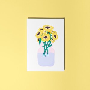 Carte Tournesols// Carte de condoléances, carte d'amitié, carte de positivité, carte de sympathie, carte pour toutes les occasions// carte A6 avec enveloppe