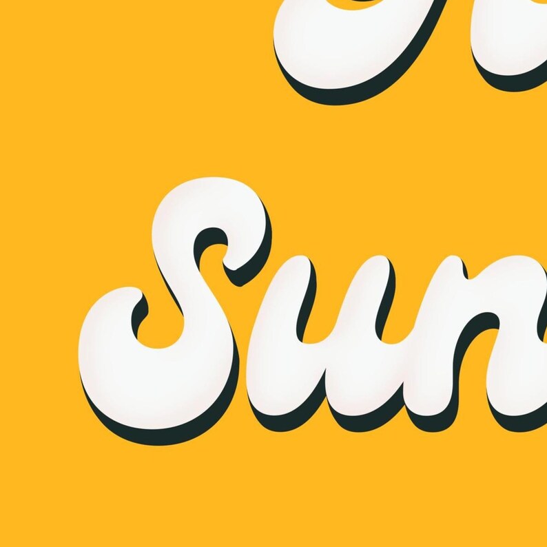 Hello Sunshine Print | Bright Yellow Positive Quote Art | Good Morning Wall Art image 5