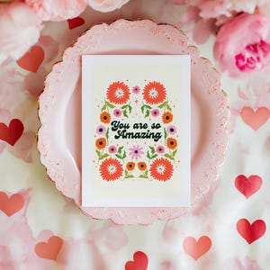 Carte You Are Amazing//Carte d'amitié, carte de séjour forte, carte pour toutes les occasions, carte de remerciement, carte de remerciement//carte A6 avec enveloppe