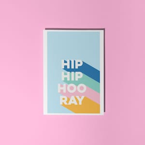 Hip Hip Hourra, carte de félicitations pour mariage, jolie carte de célébration, carte du jour, carte de vœux | Carte A6 avec enveloppe