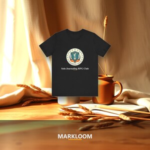 Solo Journaling RPG Club T-Shirt, Vintage Patch Emblem Tee, Tabletop Roleplaying Apparel