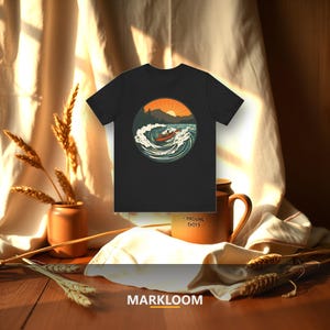 Packraft T-Shirt, Wildwasser-Kajak-Shirt, Flussläufer Geschenk, Retro Outdoor-Abzeichen-T-Shirt, Packrafting-Abenteuer-Shirt, Paddle-Club-Patch-Shirt