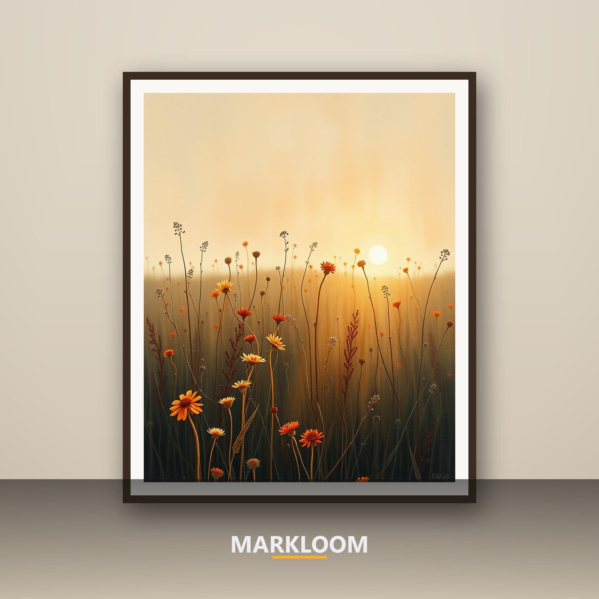 Golden-Hour Wildflower Meadow - Frame TV Art