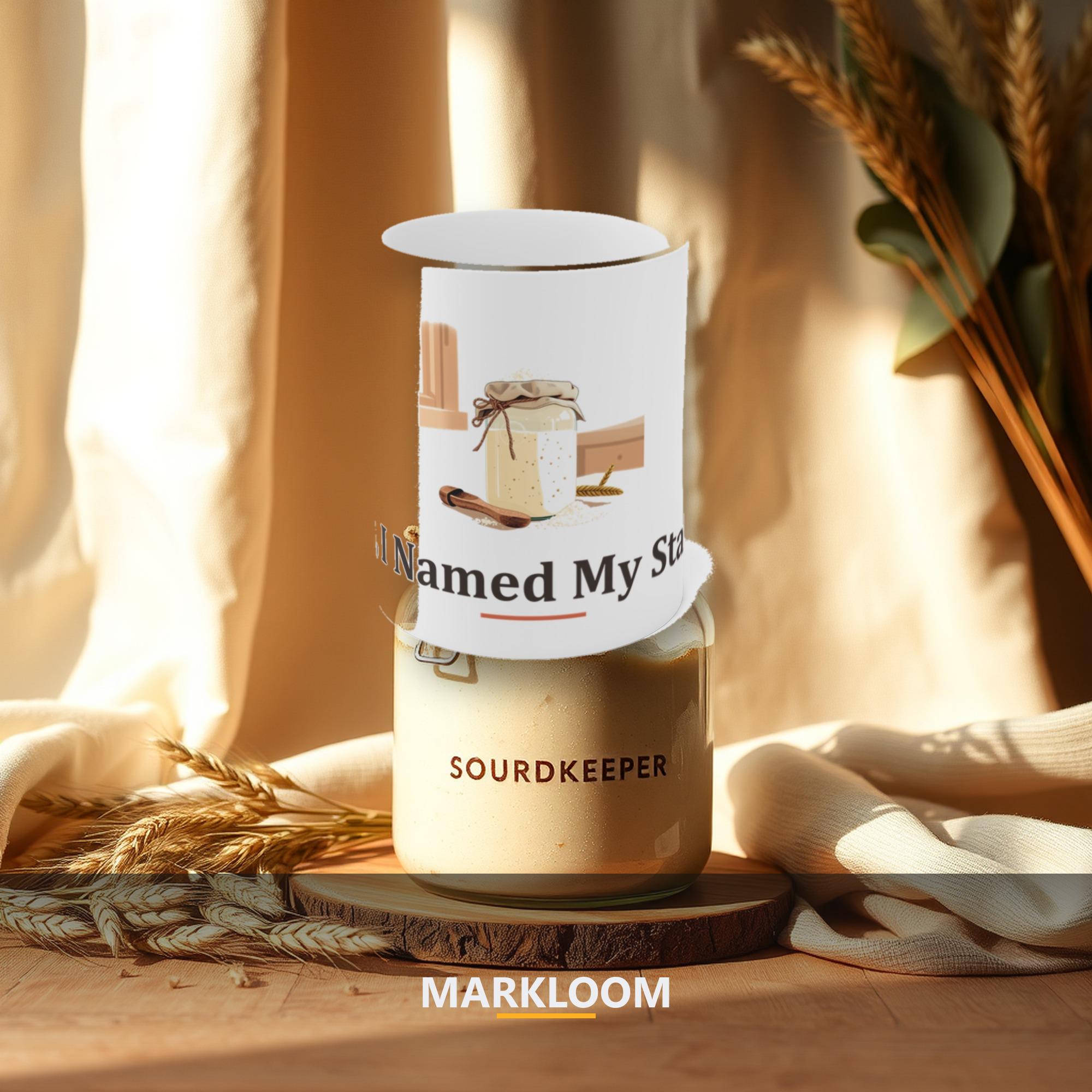Sourdough Baker Mug, Hand-Painted Jar Illustration, Home Baker Gift