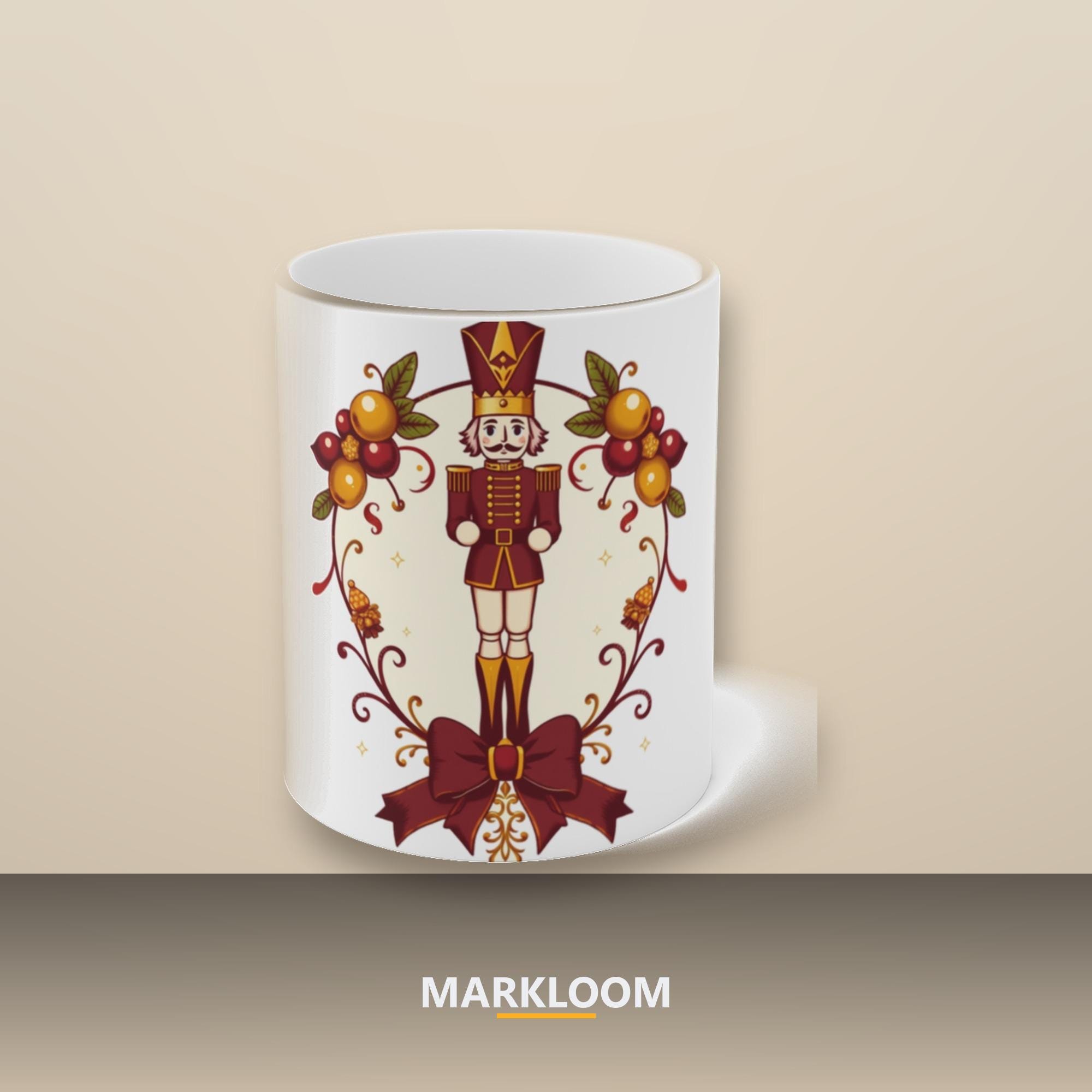 Nutcracker Ballet Mug, Sugar Plum Fairy Pointe Shoe Art, Holiday Ceramic Drinkware