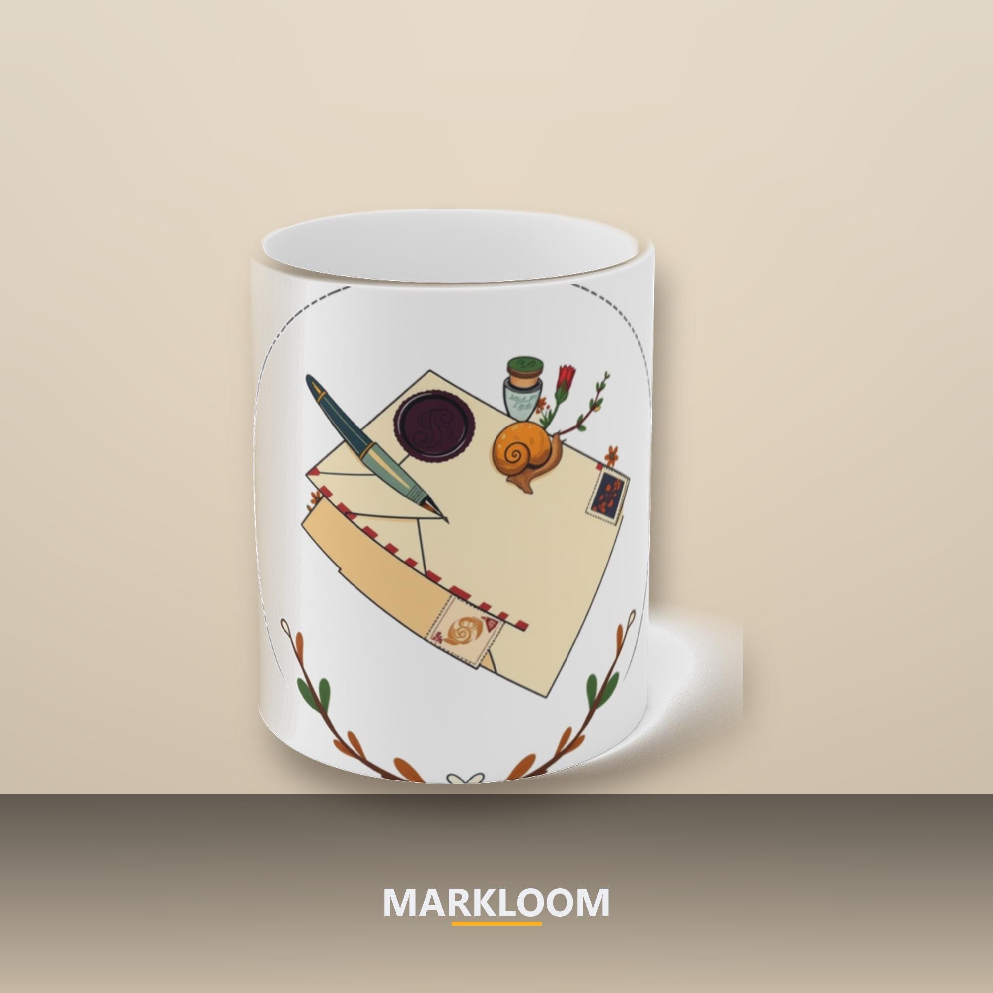 Snail Mail Mug, Pen Pal Gift, Stationery Lover Ceramic Mug