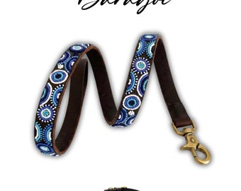 Handmade Maasai Beaded Leather Dog Leash – African Fashion Pet Accessory by Kenyan artisans | Water resistant Dog Leash 120 cm | 46.5 in