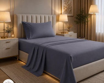 Twin Black Microfiber Sheet Set, 3-Piece Soft Breathable Bedding, Deep Pocket Fitted Sheet