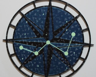 Cassiopeia Constellation Wall Art, Glow in the Dark Star Map, 3D Printed Celestial Compass, Astronomy Gift