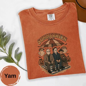 Summerween Shirt, Comfort Colors Summer Halloween Tee, Spooky Beach Party Shirt, Retro Horror Summer Shirt, Halloween Lover Gift image 2