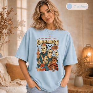 I Freaking Love Summerween Shirt, Comfort Colors Summer Halloween Tee, Funny Ice Cream Monster Shirt, Spooky Summer Gift Bild 16