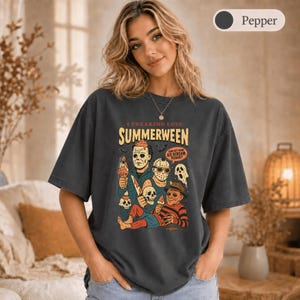 I Freaking Love Summerween Shirt, Comfort Colors Summer Halloween Tee, Funny Ice Cream Monster Shirt, Spooky Summer Gift Bild 8