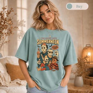 I Freaking Love Summerween Shirt, Comfort Colors Summer Halloween Tee, Funny Ice Cream Monster Shirt, Spooky Summer Gift Bild 11