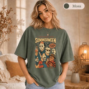 I Freaking Love Summerween Shirt, Comfort Colors Summer Halloween Tee, Funny Ice Cream Monster Shirt, Spooky Summer Gift Bild 7