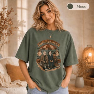Summerween Shirt, Comfort Colors Summer Halloween Tee, Spooky Beach Party Shirt, Retro Horror Summer Shirt, Halloween Lover Gift image 8