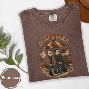 Summerween Shirt, Comfort Colors Summer Halloween Tee, Spooky Beach Party Shirt, Retro Horror Summer Shirt, Halloween Lover Gift image 7