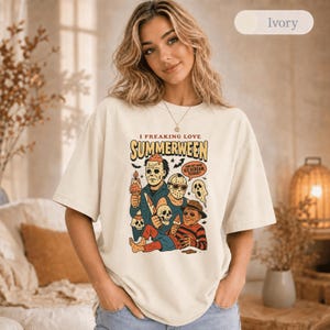 I Freaking Love Summerween Shirt, Comfort Colors Summer Halloween Tee, Funny Ice Cream Monster Shirt, Spooky Summer Gift Bild 6