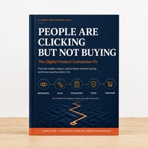 Etsy Conversion Guide PDF | People Are Clicking But Not Buying | Digital Product Sales Fix Checklist for Etsy, Gumroad & Printable Sellers