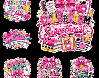 School Girl PNG Bundle, Cute Back To School Shirt Design, Classroom Sweetheart Sublimation PNG