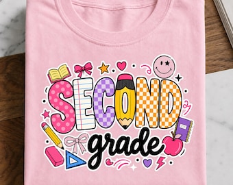 Grade PNG Bundle, Floral Star Back To School Shirt Design, Kindergarten 1st 2nd 3rd 4th 5th Grade PNG