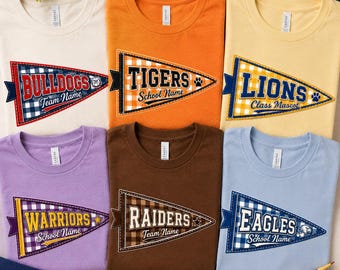 Custom Mascot Pennant PNG, Personalized School Spirit Design, Team Mascot Game Day Sublimation File