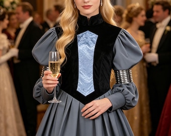 Elegant Queen Formal Dress for Women, Halloween Role Play Costume Perfect for Carnival & Cosplay Events