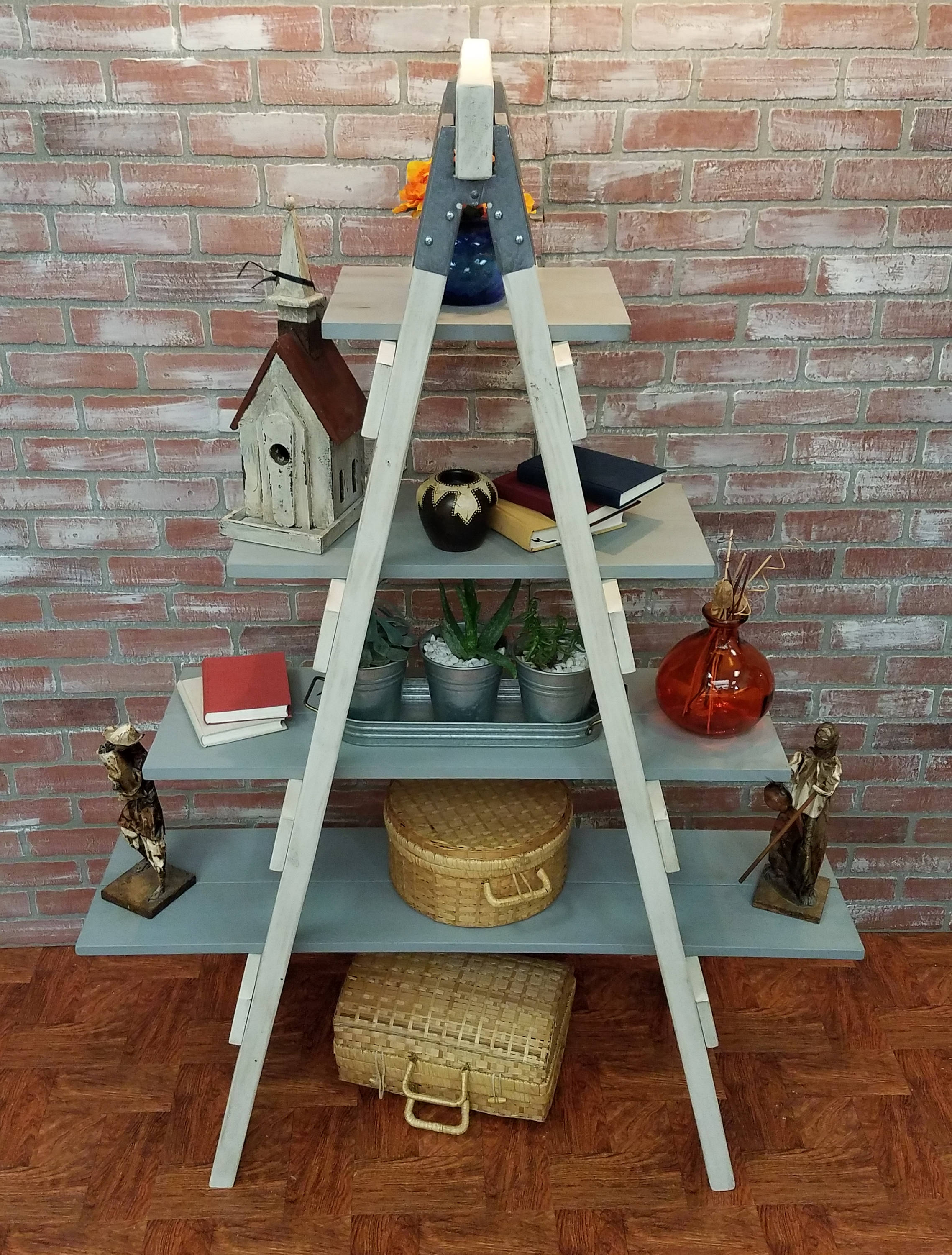 Farmhouse Style Ladder Shelf Rustic Furniture Shabby Chic Etsy